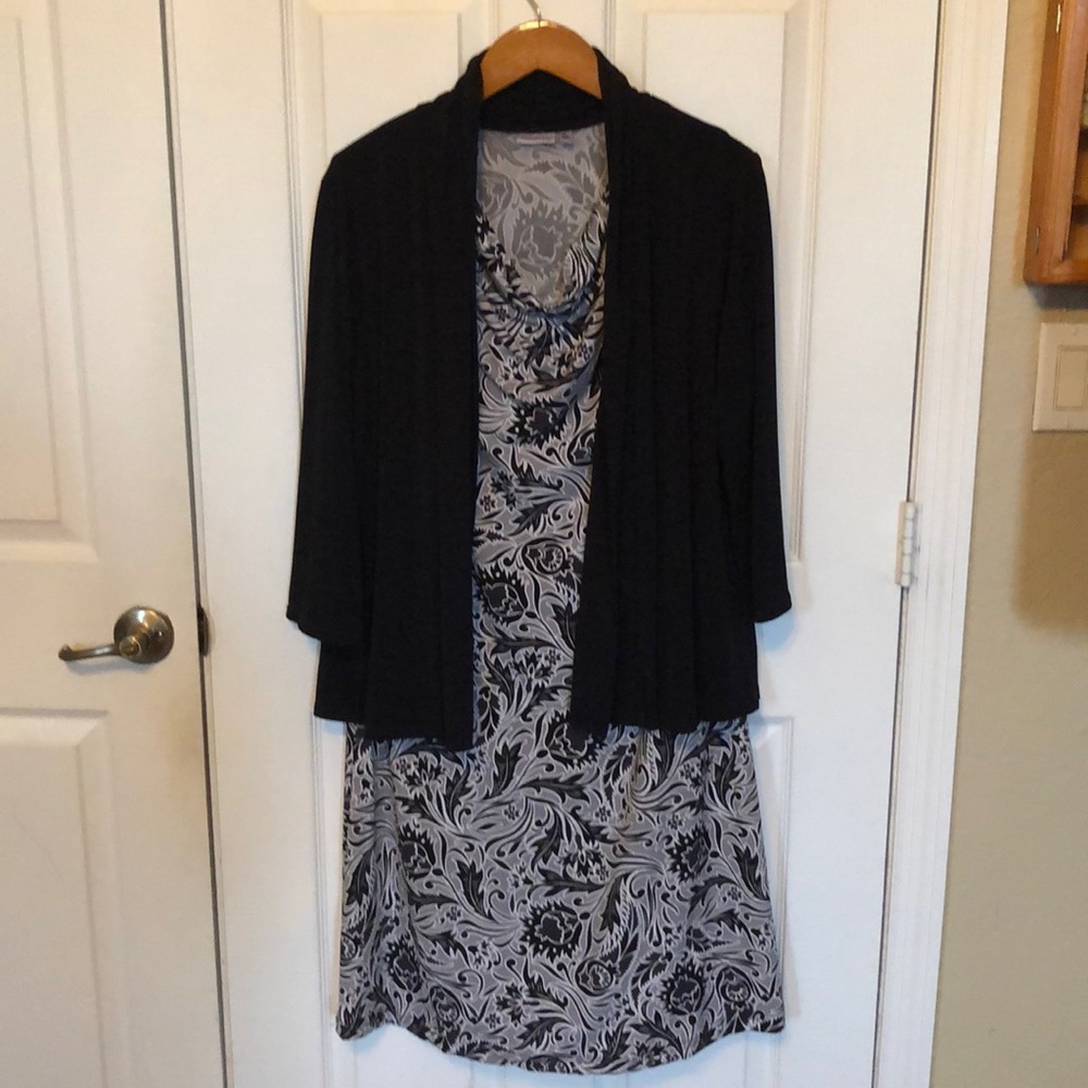 Croft&Barrow Black and white dress